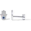 imagePAVOI 14K Gold Plated Solid 925 Sterling Silver Post Flat Back Stud Earrings for Women  Cartilage Helix Piercing  Cubic Zirconia EarringsWhite Gold