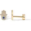 imagePAVOI 14K Gold Plated Solid 925 Sterling Silver Post Flat Back Stud Earrings for Women  Cartilage Helix Piercing  Cubic Zirconia EarringsYellow Gold