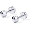 imagePAVOI 14K Gold Plated Solid 925 Sterling Silver Posts Dainty Ball Stud Flatback Earrings for Women  Cartilage Helix Piercing Jewelry  Small Screwbacks Stud Earrings for WomenWhite Gold