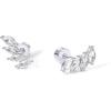 imagePAVOI 14K Gold Plated Sterling Silver Post Navette CZ Crawler Flat Back Earrings for Women  Small Cartilage Cubic Zirconia Stud Earring  Helix Piercing JewelryWhite Gold