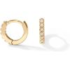 imagePAVOI 14K Gold Plated Sterling Silver Posts Cubic Zirconia Mini Huggie Earrings for Women  Tiny Cartilage Helix Huggie Hoop EarringsCubic Zirconia