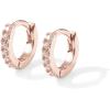 imagePAVOI 14K Gold Plated Sterling Silver Posts Cubic Zirconia Mini Huggie Earrings for Women  Tiny Cartilage Helix Huggie Hoop EarringsCubic Zirconia