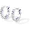 imagePAVOI 14K Gold Plated Sterling Silver Posts Cubic Zirconia Mini Huggie Earrings for Women  Tiny Cartilage Helix Huggie Hoop EarringsCubic Zirconia