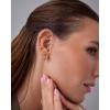 imagePAVOI 14K Gold Plated Sterling Silver Posts Cubic Zirconia Mini Huggie Earrings for Women  Tiny Cartilage Helix Huggie Hoop EarringsPlain
