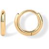 imagePAVOI 14K Gold Plated Sterling Silver Posts Cubic Zirconia Mini Huggie Earrings for Women  Tiny Cartilage Helix Huggie Hoop EarringsPlain