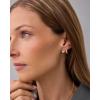 imagePAVOI 14K Gold Plated Sterling Silver Posts Cubic Zirconia Segment Triple Hoop Earrings for Women  Statement Triple Hoop Stud EarringsYellow Gold