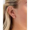 imagePAVOI 14K Gold Plated Sterling Silver Posts Dainty Mini MultiShape Flat Back Stud Earring Pack for Women  Helix Cartilage Piercing Jewelry3Pair Set