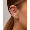 imagePAVOI 14K Gold Plated Sterling Silver Posts Dainty Mini MultiShape Flat Back Stud Earring Pack for Women  Helix Cartilage Piercing JewelryLeaf