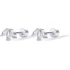 imagePAVOI 14K Gold Plated Sterling Silver Posts Dainty Mini MultiShape Flat Back Stud Earring Pack for Women  Helix Cartilage Piercing JewelryLeaf