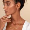 imagePAVOI 14K Gold Plated Sterling Silver Posts Dainty Mini MultiShape Flat Back Stud Earring Pack for Women  Helix Cartilage Piercing JewelryMarquise