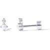 imagePAVOI 14K Gold Plated Sterling Silver Posts Dainty Mini MultiShape Flat Back Stud Earring Pack for Women  Helix Cartilage Piercing JewelryPearl