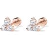 imagePAVOI 14K Gold Plated Sterling Silver Posts Dainty Mini MultiShape Flat Back Stud Earring Pack for Women  Helix Cartilage Piercing JewelryTrinity