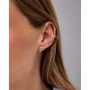 imagePAVOI 14K Gold Plated Sterling Silver Posts Drop Dangle Cubic Zirconia Stud Earrings for Women  Gold Statement Gradient Crawler Studs EarringBezel
