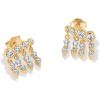 imagePAVOI 14K Gold Plated Sterling Silver Posts Drop Dangle Cubic Zirconia Stud Earrings for Women  Gold Statement Gradient Crawler Studs EarringCascade