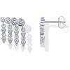 imagePAVOI 14K Gold Plated Sterling Silver Posts Drop Dangle Cubic Zirconia Stud Earrings for Women  Gold Statement Gradient Crawler Studs EarringCascade