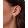 imagePAVOI 14K Gold Plated Sterling Silver Posts Drop Dangle Cubic Zirconia Stud Earrings for Women  Gold Statement Gradient Crawler Studs EarringCascade