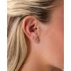 imagePAVOI 14K Gold Plated Sterling Silver Posts Drop Dangle Cubic Zirconia Stud Earrings for Women  Gold Statement Gradient Crawler Studs EarringMini Climber