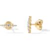 imagePAVOI 14K Gold Plated Sterling Silver Posts Drop Dangle Cubic Zirconia Stud Earrings for Women  Gold Statement Gradient Crawler Studs EarringMini Climber