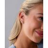 imagePAVOI 14K Gold Plated Sterling Silver Posts Drop Dangle Cubic Zirconia Stud Earrings for Women  Gold Statement Gradient Crawler Studs EarringMini Climber