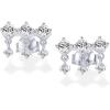 imagePAVOI 14K Gold Plated Sterling Silver Posts Drop Dangle Cubic Zirconia Stud Earrings for Women  Gold Statement Gradient Crawler Studs EarringUniform
