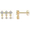 imagePAVOI 14K Gold Plated Sterling Silver Posts Drop Dangle Cubic Zirconia Stud Earrings for Women  Gold Statement Gradient Crawler Studs EarringUniform