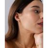 imagePAVOI 14K Gold Plated Sterling Silver Posts Mini Bar Drop Dangle Flatback Earrings for Women  Dainty Helix Cartilage Piercing Jewelry  Baguette Bezel Marquise Pearl Cubic Zirconia Screwback Stud EarringsTriple Stone