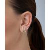 imagePAVOI 14K Gold Plated Sterling Silver Posts Multi Pack Earscape Statement Earrings for Women  Set of Three Minimalist Suspender Ear Cuff Huggie Stud Dangle Earrings PiercingsWhite Gold