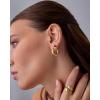 imagePAVOI 14K Gold Plated Titanium Clicker Hoop Earrings for Women Men  Hinged Huggie Earring  Cartilage Helix Nose Ring Tragus Rook Septum Piercing Jewelry 161820 GaugesTitanium