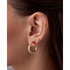 imagePAVOI 14K Gold Plated Titanium Clicker Hoop Earrings for Women Men  Hinged Huggie Earring  Cartilage Helix Nose Ring Tragus Rook Septum Piercing Jewelry 161820 GaugesTitanium
