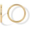 imagePAVOI 14K Gold Plated Titanium Clicker Hoop Earrings for Women Men  Hinged Huggie Earring  Cartilage Helix Nose Ring Tragus Rook Septum Piercing Jewelry 161820 GaugesYellow Gold