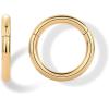 imagePAVOI 14K Gold Plated Titanium Clicker Hoop Earrings for Women Men  Hinged Huggie Earring  Cartilage Helix Nose Ring Tragus Rook Septum Piercing Jewelry 161820 GaugesYellow Gold