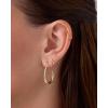 imagePAVOI 14K Gold Plated Titanium Clicker Hoop Earrings for Women Men  Hinged Huggie Earring  Cartilage Helix Nose Ring Tragus Rook Septum Piercing Jewelry 161820 GaugesTitanium