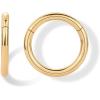 imagePAVOI 14K Gold Plated Titanium Clicker Hoop Earrings for Women Men  Hinged Huggie Earring  Cartilage Helix Nose Ring Tragus Rook Septum Piercing Jewelry 161820 GaugesYellow Gold