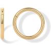 imagePAVOI 14K Gold Plated Titanium Clicker Hoop Earrings for Women Men  Hinged Huggie Earring  Cartilage Helix Nose Ring Tragus Rook Septum Piercing Jewelry 161820 GaugesYellow Gold