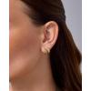 imagePAVOI 14K18K Yellow Gold Plated Sterling Silver Posts Three Pairs Small Hoop Earrings for Women  Statement Gold Hoop Earrings Set  Cubic Zirconia Rope Teardrop Chunky Huggie Earscape PiercingsWhite Gold