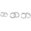 imagePAVOI 14K18K Yellow Gold Plated Sterling Silver Posts Three Pairs Small Hoop Earrings for Women  Statement Gold Hoop Earrings Set  Cubic Zirconia Rope Teardrop Chunky Huggie Earscape PiercingsWhite Gold