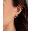 imagePAVOI 14K18K Yellow Gold Plated Sterling Silver Posts Three Pairs Small Hoop Earrings for Women  Statement Gold Hoop Earrings Set  Cubic Zirconia Rope Teardrop Chunky Huggie Earscape PiercingsWhite Gold