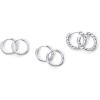 imagePAVOI 14K18K Yellow Gold Plated Sterling Silver Posts Three Pairs Small Hoop Earrings for Women  Statement Gold Hoop Earrings Set  Cubic Zirconia Rope Teardrop Chunky Huggie Earscape PiercingsWhite Gold