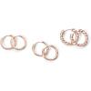 imagePAVOI 14K18K Yellow Gold Plated Sterling Silver Posts Three Pairs Small Hoop Earrings for Women  Statement Gold Hoop Earrings Set  Cubic Zirconia Rope Teardrop Chunky Huggie Earscape PiercingsRose Gold