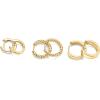 imagePAVOI 14K18K Yellow Gold Plated Sterling Silver Posts Three Pairs Small Hoop Earrings for Women  Statement Gold Hoop Earrings Set  Cubic Zirconia Rope Teardrop Chunky Huggie Earscape PiercingsYellow Gold