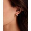 imagePAVOI 14K18K Yellow Gold Plated Sterling Silver Posts Three Pairs Small Hoop Earrings for Women  Statement Gold Hoop Earrings Set  Cubic Zirconia Rope Teardrop Chunky Huggie Earscape PiercingsRose Gold