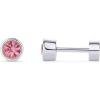 imagePAVOI 14K Gold Plated 925 Sterling Silver Post Colored Cubic Zirconia Flatback Earrings for Women  Small Cartilage Stud Earring  Helix Piercing JewelryPink