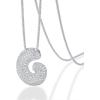 imagePAVOI 14K Gold Plated Cubic Zirconia Bubble Letter Initial Necklaces for Women  Gold Balloon Necklace Letter  Chunky Pendant NecklacesH