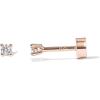 imagePAVOI 14K Gold Plated Solid 925 Sterling Silver Post Cubic Zirconia Stud Flat Back Earrings for Women  Cartilage Earring  Helix Piercing Jewelry  Small Stud Earrings for WomenRose Gold
