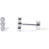 imagePAVOI 14K Gold Plated Solid 925 Sterling Silver Post Flat Back Stud Earrings for Women  Cartilage Helix Piercing  Cubic Zirconia EarringsWhite Gold