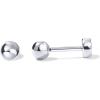 imagePAVOI 14K Gold Plated Solid 925 Sterling Silver Posts Dainty Ball Stud Flatback Earrings for Women  Cartilage Helix Piercing Jewelry  Small Screwbacks Stud Earrings for WomenWhite Gold