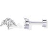 imagePAVOI 14K Gold Plated Sterling Silver Posts Dainty Mini MultiShape Flat Back Stud Earring Pack for Women  Helix Cartilage Piercing JewelryLeaf