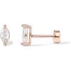 imagePAVOI 14K Gold Plated Sterling Silver Posts Dainty Mini MultiShape Flat Back Stud Earring Pack for Women  Helix Cartilage Piercing JewelryMarquise