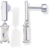 imagePAVOI 14K Gold Plated Sterling Silver Posts Mini Bar Drop Dangle Flatback Earrings for Women  Dainty Helix Cartilage Piercing Jewelry  Baguette Bezel Marquise Pearl Cubic Zirconia Screwback Stud EarringsBaguette