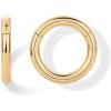 imagePAVOI 14K Gold Plated Titanium Clicker Hoop Earrings for Women Men  Hinged Huggie Earring  Cartilage Helix Nose Ring Tragus Rook Septum Piercing Jewelry 161820 GaugesYellow Gold